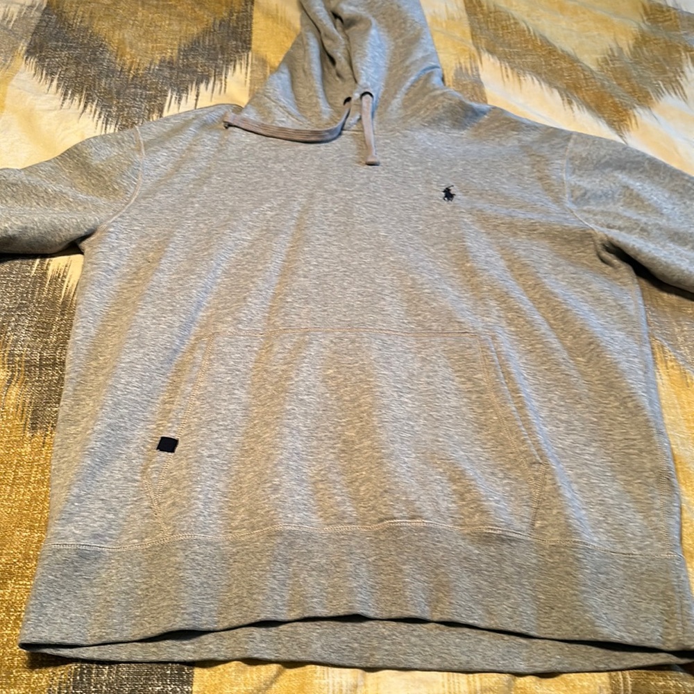 Ralph Lauren men’s gray hooded sweatshirt.